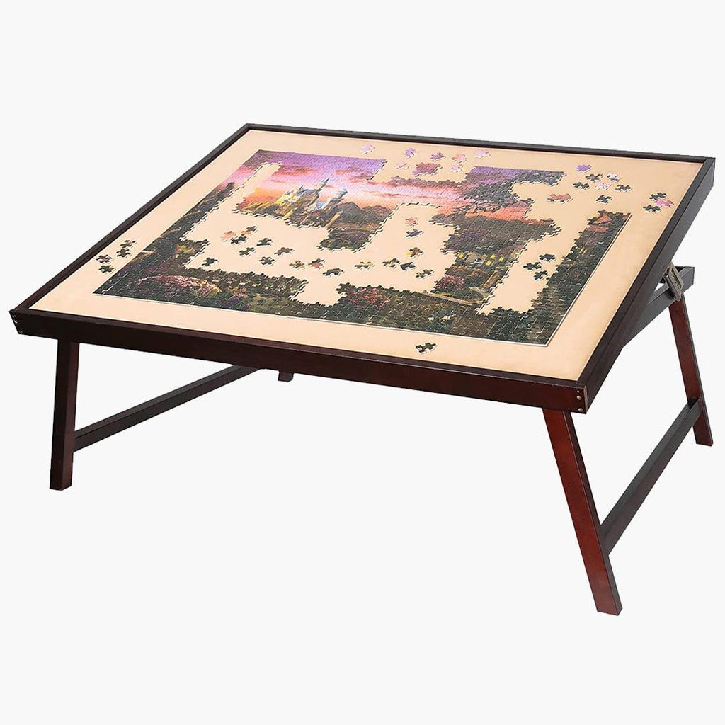 Wooden Portable Folding Tilting Puzzle Table for Puzzles Up to 1500 Pieces