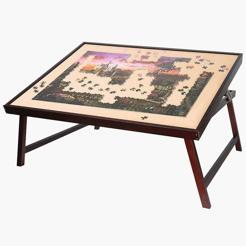 Portable Jigsaw Puzzle Table - 1500 Pcs Puzzle Easel with Stand and Co